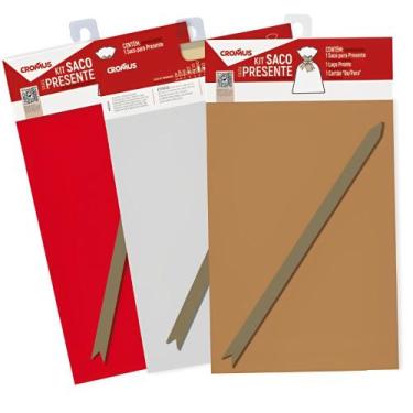 Imagem de Kit Saco de Presente Liso 45x59cm 1 Unidade Sortido - 350611 - CROMUS