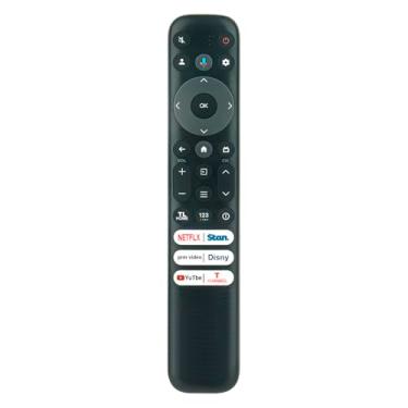 Imagem de ALLIMITY RC813 FAB1 Controle remoto de substituição de voz compatível com TCL 1080p Full HD Smart TV RC813-FAB1 com tecla de atalho de microfone Netflix Stan Prime-Video Disney+ YouTube TCL-Channel
