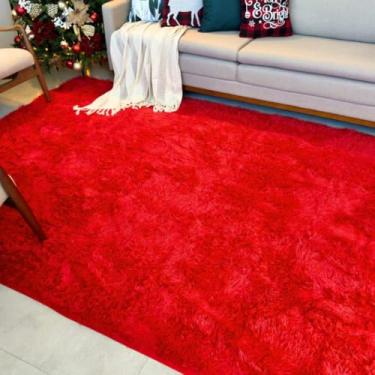 Imagem de Tapete Soft Dream Peludo 200x300 Manhathan - Vermelho Cereja