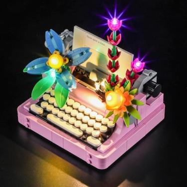 Imagem de GEAMENT LED Light Kit Compatible with Lego Typewriter with Flowers Building Blocks Model - Lighting Set for Creator 31169 (Model Set Not Included)