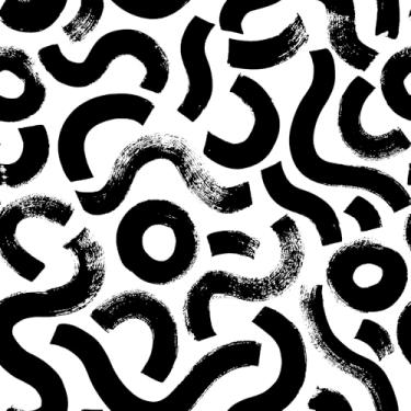 Imagem de Papel De Parede 12m Autoadesivo Círculos e Formas em Preto e Branco