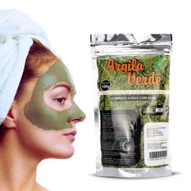 Imagem de Argila Verde Para Pele Oleosa E Com Acne 100g Dermabel
