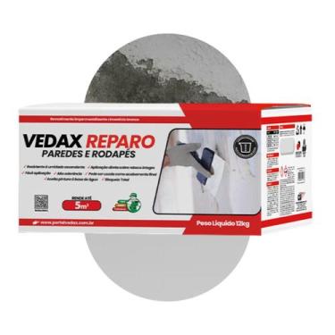 Imagem de Impermeabilizante Reparo Rodapé Parede Argamassa 12kg Vedax