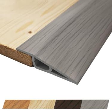 Imagem de Maxiroc Rampa De Soleira 1/2" A 3/5" Altura - Borracha, Faixa Transição Piso, Para Cadeira Rodas, Carpete (Carvalho Cinza, 80")