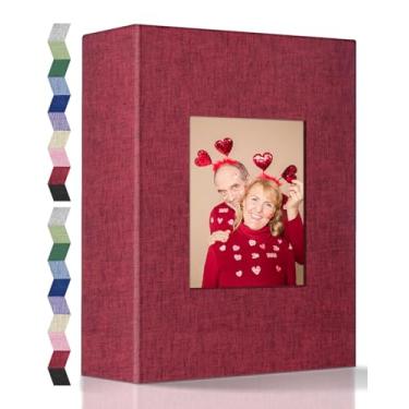 Imagem de popotop Álbum De Fotos 4X6 - 200 Álbuns Com Bolsos Horizontais, Capa Linho Para Família, Casamento, Aniversário, Férias Bebê