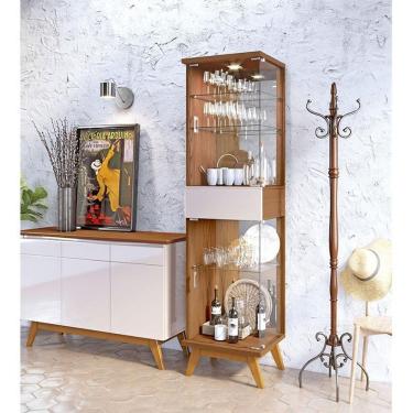 Imagem de Cristaleira Ambiente Nuance Freijó Touch Off White - Imcal