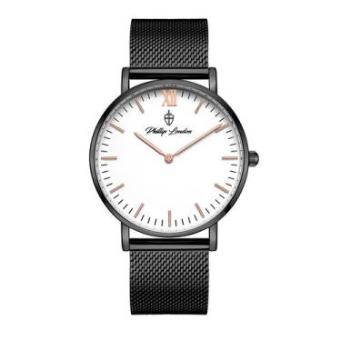 Imagem de Relógio Masculino Greenwich Mesh White Black 40mm - Phillip London