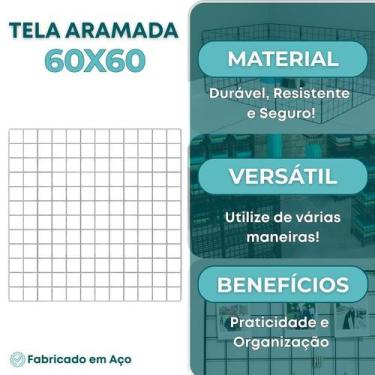 Imagem de Kit 15 Telas Aramada 60x60cm Painel Home Office Mural Recados Planejam