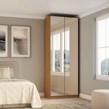 Imagem de Guarda-roupa Modular 2 Portas com Espelho Altezza Freijó