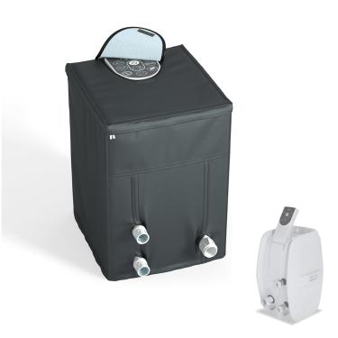 Imagem de XCZ Capa Para Bomba De Hidromassagem Com Tampa Transparente Pvc, Tecido Polar Isolante, Inverno Spa, Adequada Aquecedor Inflável, Preta, Somente