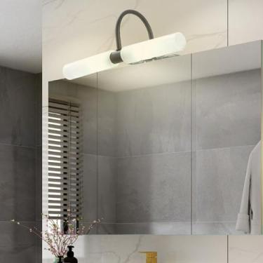 Imagem de GZZBMY Iluminação de parede LED espelho de banheiro moderno interior metal arandelas sombra de vidro lâmpadas de parede maquiagem barbeador lâmpadas à prova d'água para fotos guarda-roupa sala de