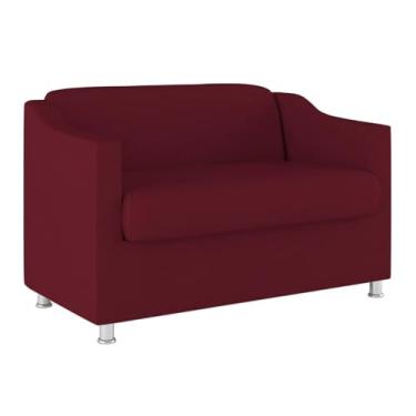 Imagem de Namoradeira Sala de Estar Tecido Suede – Balaqui Decor Cor:marsala
