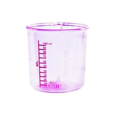 Imagem de Copo Medidor de Plástico 100ml Rosa - Tudo em Caixa