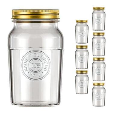 Imagem de Pote Vidro 1,5L Americado Cereal Retro Vintage Bolacha 7Un - NADIR FIG