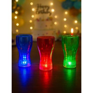 Imagem de Combo 3 Copo LED Colorido Pisca Sortido Festa Lembrancinha - Crgfestas