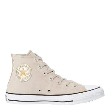 Imagem de Tênis Converse All Star Chuck Taylor Feminino Cano Médio Bege 33