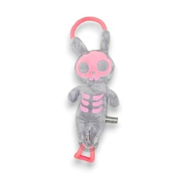 Imagem de QMonster, Pelúcia Cabo de Guerra Coelho Corda Qmonster P/Cães Petta Cor:Cinza/Rosa