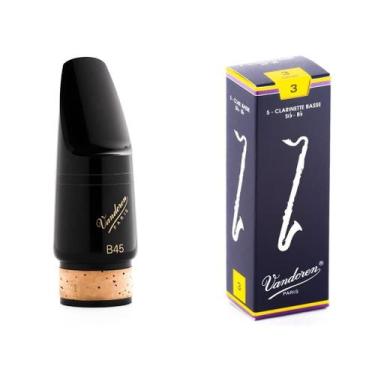 Imagem de Boquilha para clarinete baixo Vandoren CM344 B45 com palheta CR123