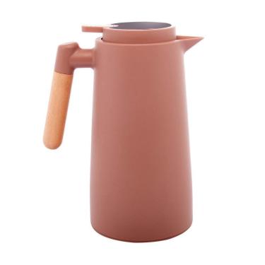 Imagem de Garrafa Térmica Lyor Tap De Plástico Com Termômetro Nude 1L