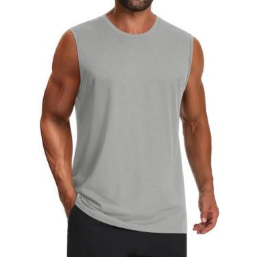 Imagem de Camiseta regata Cotrasen para homens, treino de verão, proteção UV