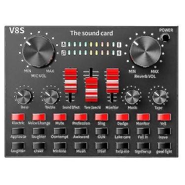 Imagem de Conjuntos de acessórios de computador placa de som v8s mixer de áudio 
