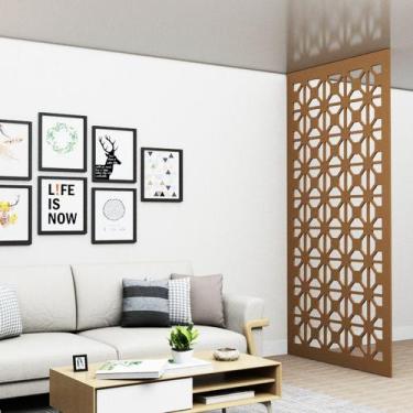 Imagem de Painel Vazado Divisória MDF Madrid Crú - Decore Painéis e Divisórias, 