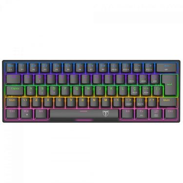 Imagem de Teclado Mecânico Gamer T-Dagger Arena, Rainbow, Switch Brown, 60%, ABNT2, Preto