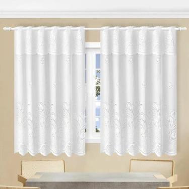 Imagem de Cortina Renda Cozinha Tulipa Branca 2,00Larg X 1,50Alt - Beija Flor