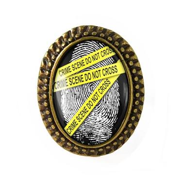 Imagem de Anel CSI - Crime Verdadeiro, Cena do Crime, Pulseira Ajustável de Prata Antiga ou Bronze, Joias Artesanais de Fantasia Oval - 146, Adjustable, Metal, Sem pedra preciosa