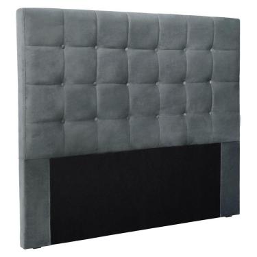 Imagem de Cabeceira King 1,95m Verona Veludo Cinza Chumbo