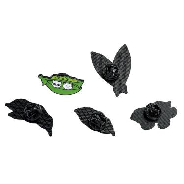 Imagem de Broche Pins Cute Pea Pod com design de gato, liga de 1,6 x 3,1 cm