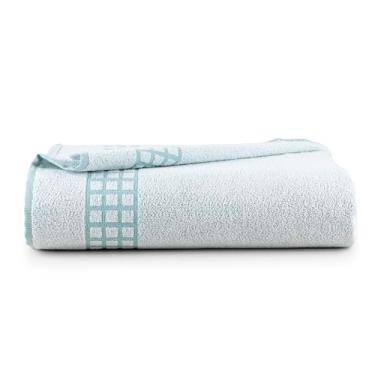 Imagem de Toalha de Banho para Praia e Piscina, 140x70cm, Algodão e Poliéster, Gramatura 410g/m², Uso Profissional, Hipoalergênica (Verde)