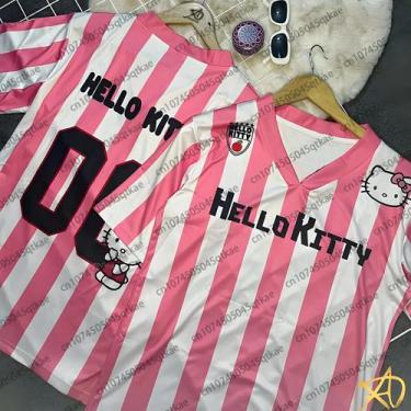 Imagem de Camiseta V-neck Sanrio Hello Kitty Para Mulheres E Homens, Leve, Respi