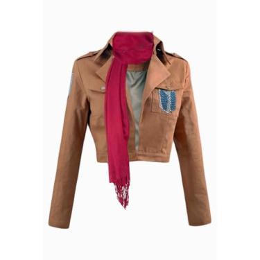 Imagem de Attack on Titan Jaqueta Mikasa Ackerman Conjuntos de fantasia cosplay Asas da Liberdade