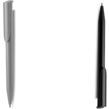 Imagem de Caneta Esferográfica Retrátil com Touch Screen, Azul, Plástico, Ponta Fina 0.7mm, Grip Emborrachado, Design Moderno, Escrita em Papel, 14.5cm (Cinza e Preto)