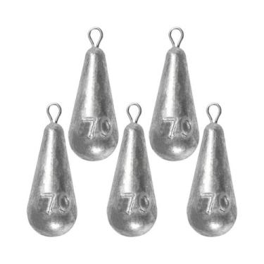 Imagem de Pesos De Pesca Em Forma De Gota 10 Tamanhos Para Casting De Bass Drop 