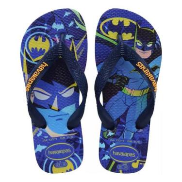 Imagem de Chinelo Infantil Havaianas Top Warner Batman Menino - Azul, 31/32