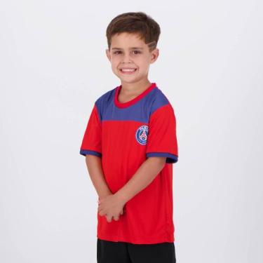 Imagem de Camisa PSG Grasp Infantil Vermelha e Azul, 6 ANOS