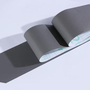 Imagem de GQQGSHOP Faixa autoadesiva de borda de parede de 50 m à prova d'água, painéis de parede, borda de teto moldura de porta linha de cintura decoração interior (cinza fosco, 2 cm (L))