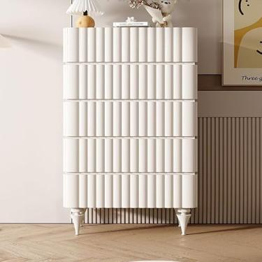 Imagem de Cômoda de gaveta de quarto - de gavetas com armazenamento para organizadores de armário de quarto e armário para corredor, torre de armazenamento de entrada (branco, 75 x 40 x 120 cm)