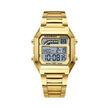 Imagem de Relógio Digital Luxuoso Masculino À Prova D'Água Luminosa Quartz Aço I