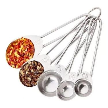 Imagem de Conjunto De Colher Medidora De Inox Com 5 Peças - Kehome