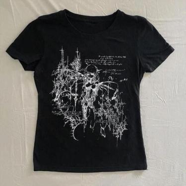 Imagem de Top Cropped Vintage Y2K Harajuku Grunge Para Mulheres, Roupas De Verão
