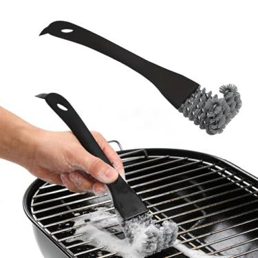 Imagem de Escova de limpeza de churrasco, escova de fenda dupla para grelhas de churrasco, limpador de ranhura de pia de fogão de cozinha
