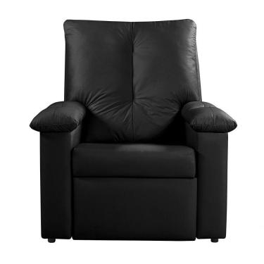 Imagem de Poltrona Reclinável Lisboa Papai Mamãe Corano Com Mocho / Assento De Elevação Preto 311