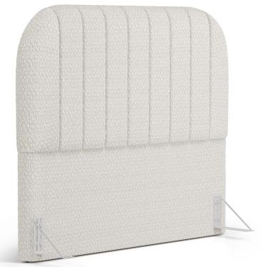 Imagem de Cabeceira Cama Box Casal Estofada Orgânica 140cm Alice W01 Bouclê Cru - Lyam Decor