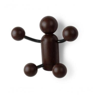 Imagem de Cabide Cabideiro De Parede Woody Tabaco - Umbra