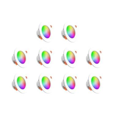 Imagem de Luminária De Teto LED Inteligente 10W Bluetooth RGB Com Mudança De Cor