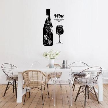 Imagem de Adesivos de parede Garrafa de licor vintage em PVC 32x58cm - yiweisai