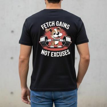 Imagem de Camiseta Basica Masculina Algodão Premium Preta Camisa Personalizada A